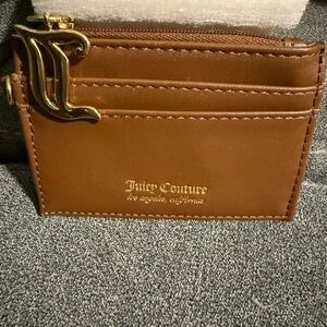 Juicy Couture Brown Card Holder with Gold Logo